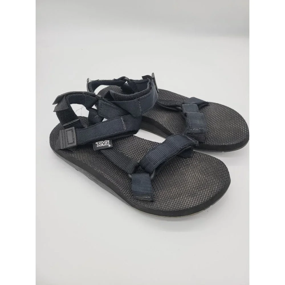 Teva Sandals 9M Mens Black Adjustable Hiking Sport Strappy Open Toe Shoes‎